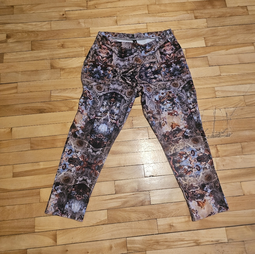 Blackmilk Artist print cuffed pants